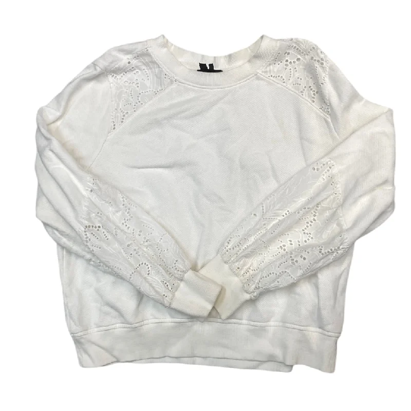 Top Long Sleeve By Paige In White, Size: Xl