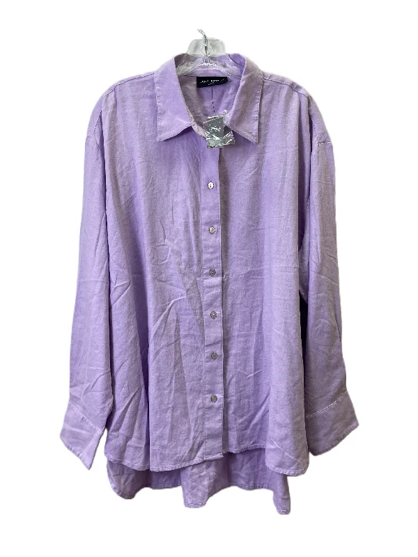 Top Long Sleeve By Lane Bryant In Purple, Size: 1x