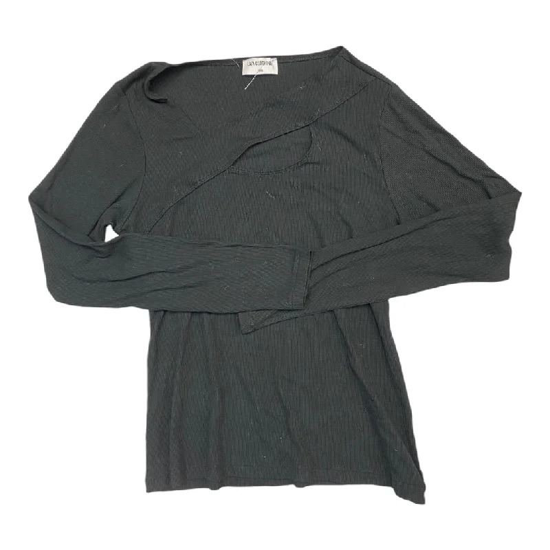 Top Long Sleeve By Cmc In Black, Size: L