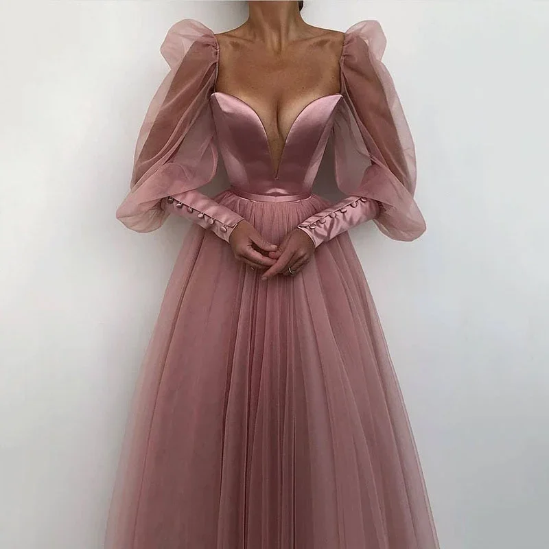 Lizakosht A line Evening Dress Promdress Short 2024 Simple Evening Gown Long Sleeves Robe De Soiree Formal Party Dresses Custom made gh817