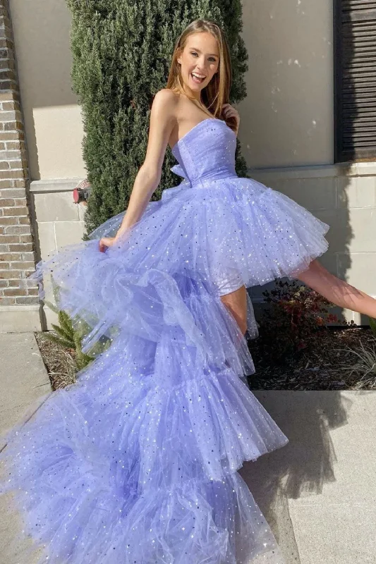 Strapless High Low Prom Dresses Popular Girl Party Dresses,  Evening Prom Dresses  gh957