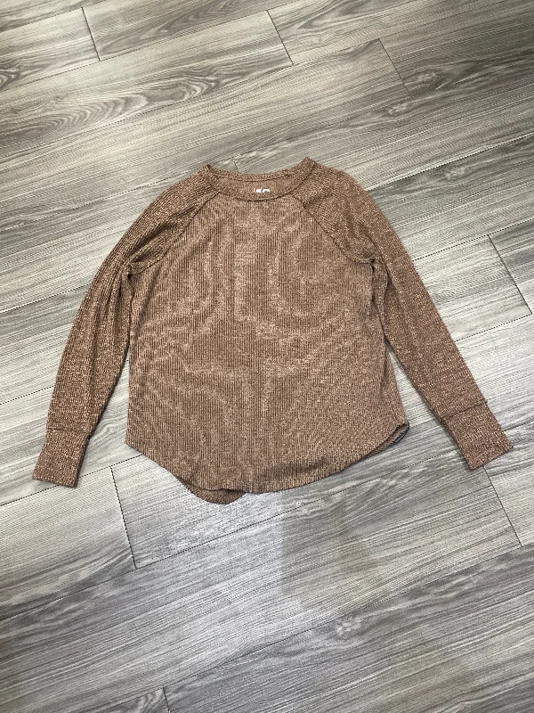 Top Long Sleeve By So In Brown, Size: S