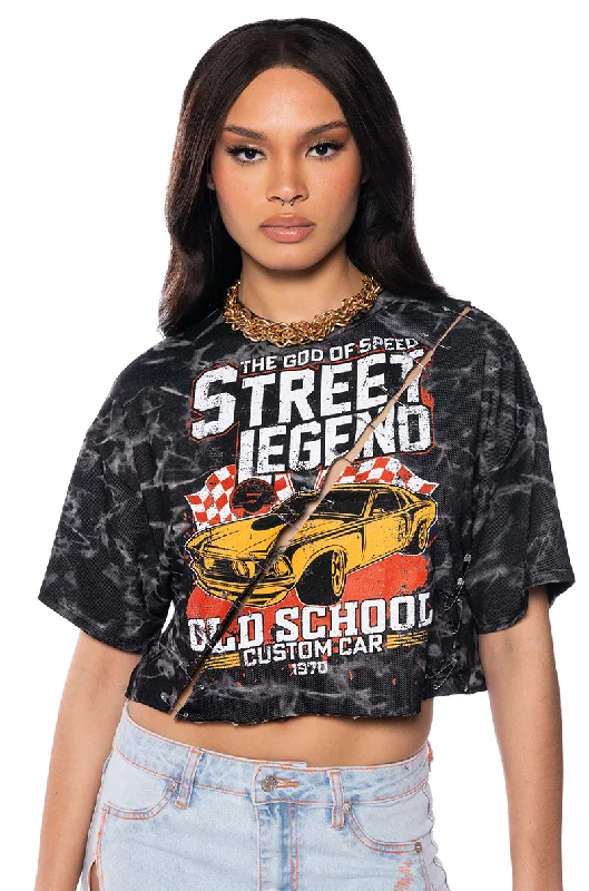 STREET LEGEND CROPPED T SHIRT