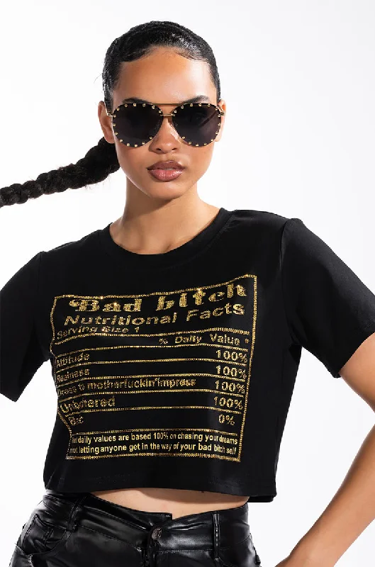 BAD BISH EMBELLISHED SHORT SLEEVE TSHIRT