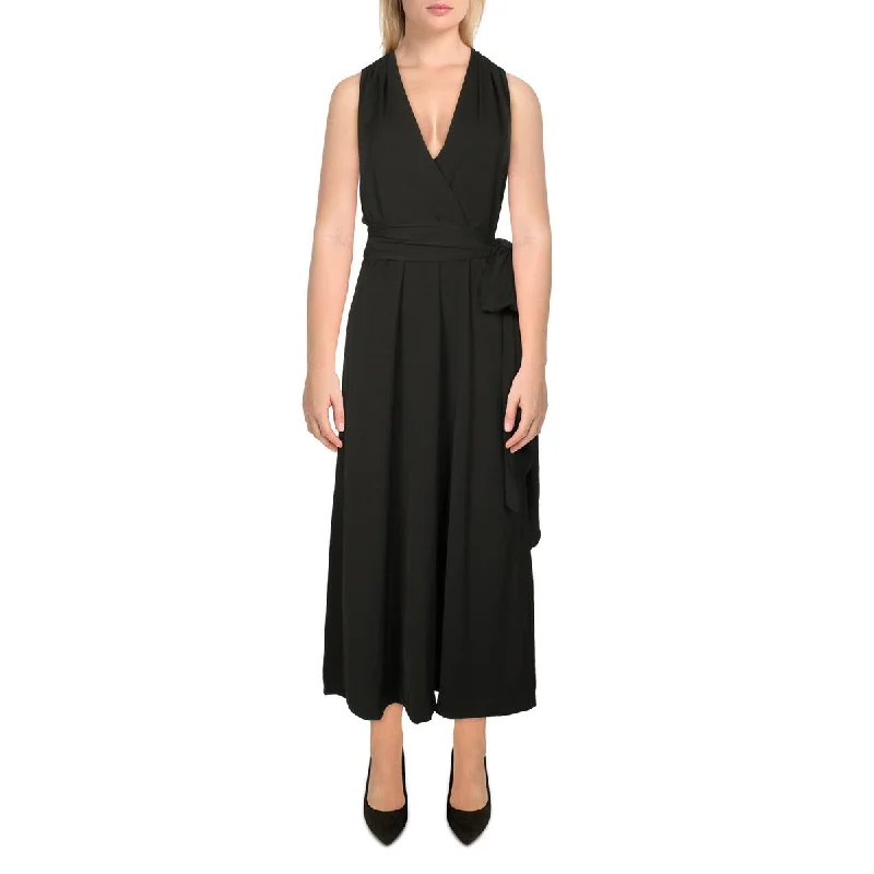 Lauren Ralph Lauren Womens Belted Long Cocktail And Party Dress