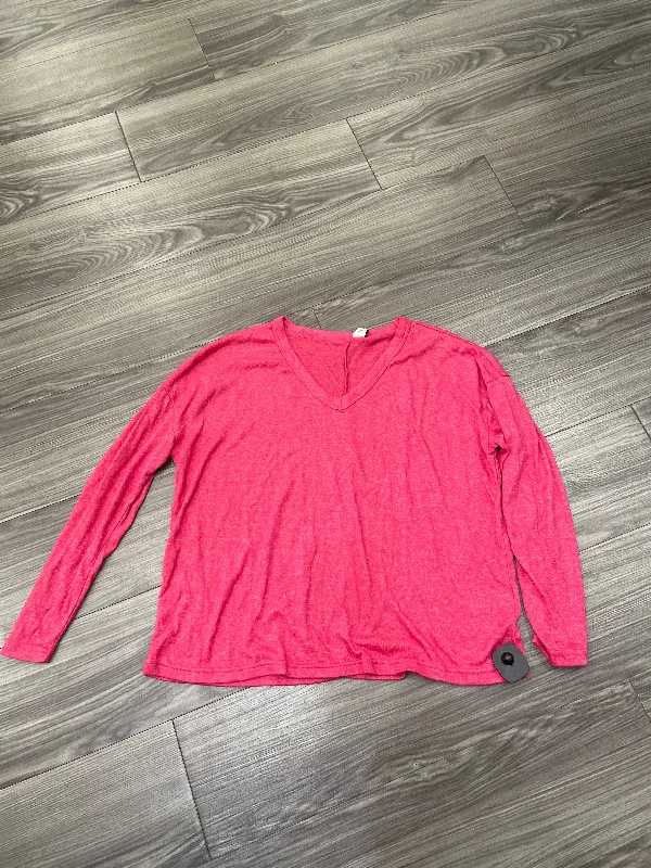 Top Long Sleeve By Old Navy In Pink, Size: M