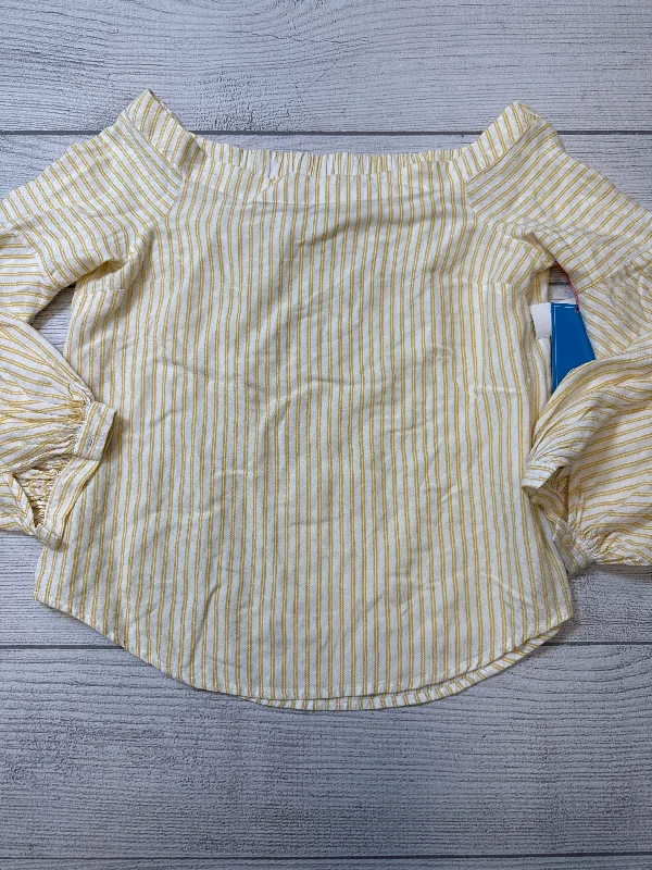 Top Long Sleeve By Maeve In Yellow, Size: Xs