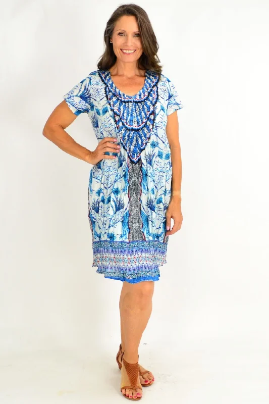 Dream Catcher Blue Tunic Top