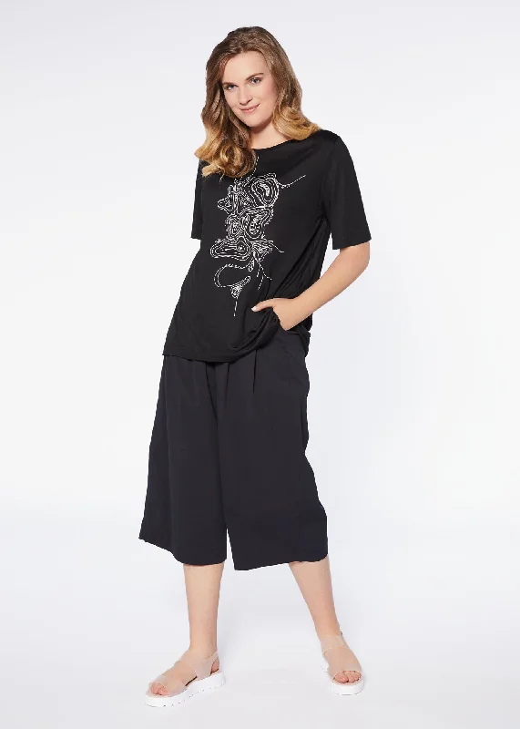 Ishi Top - Black Rose