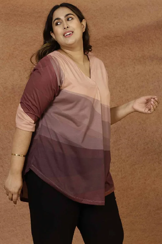 Purple Ombre Plus Size Top