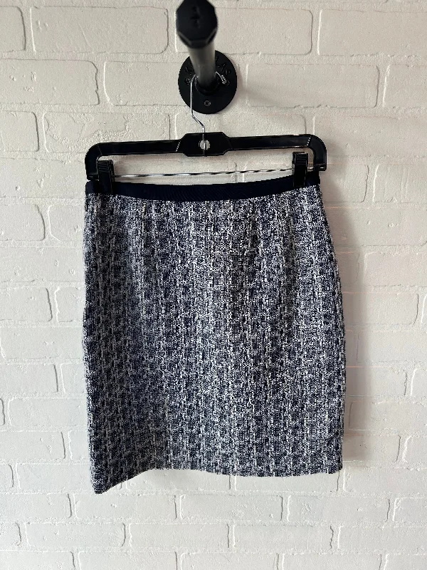 Skirt Mini & Short By Talbots In Blue & White, Size: 2p