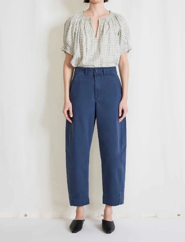 Mari Barrel Pant In Blue