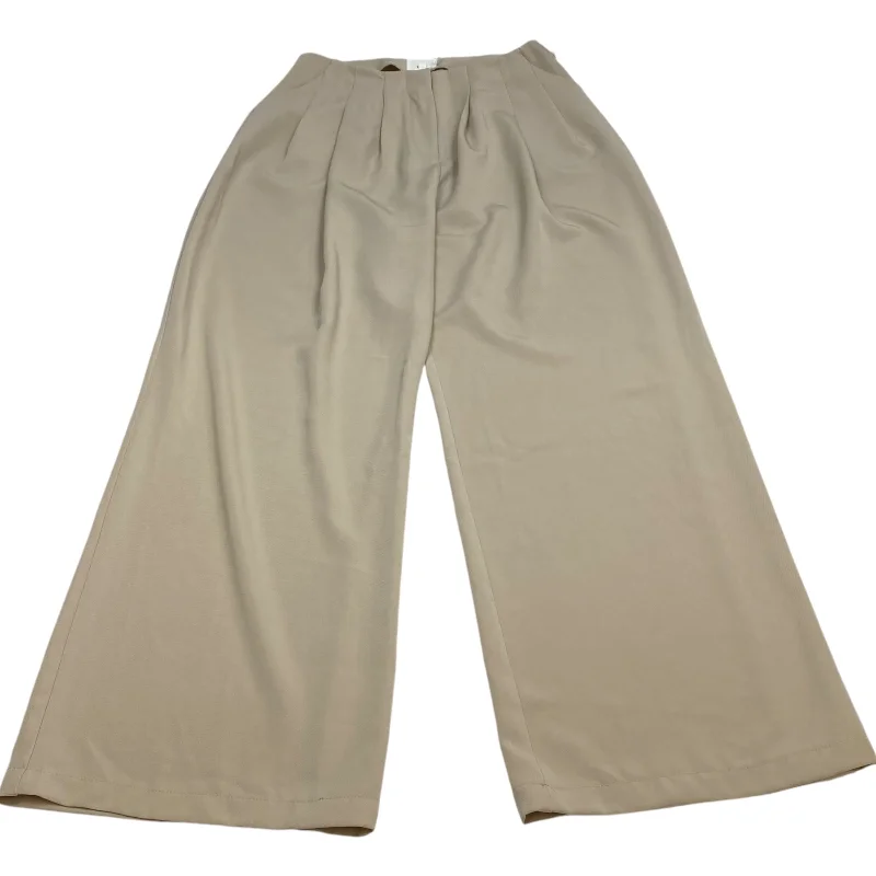 Pants Wide Leg By Lena In Tan, Size: M