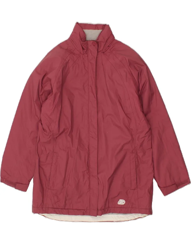 K-WAY Womens Windbreaker Coat IT 44 Medium Burgundy Polyamide