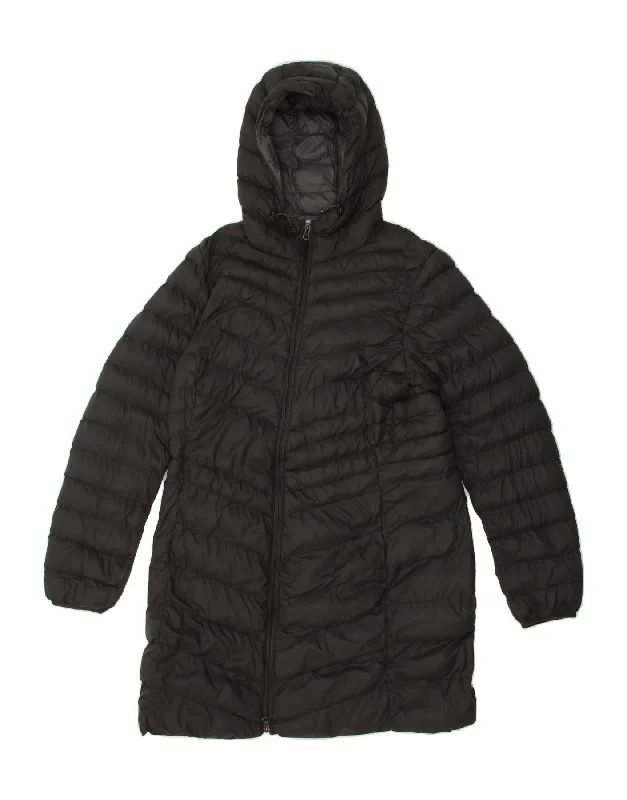 MOUNTAIN WAREHOUSE Womens Hooded Padded Coat UK 16 Large Black Nylon