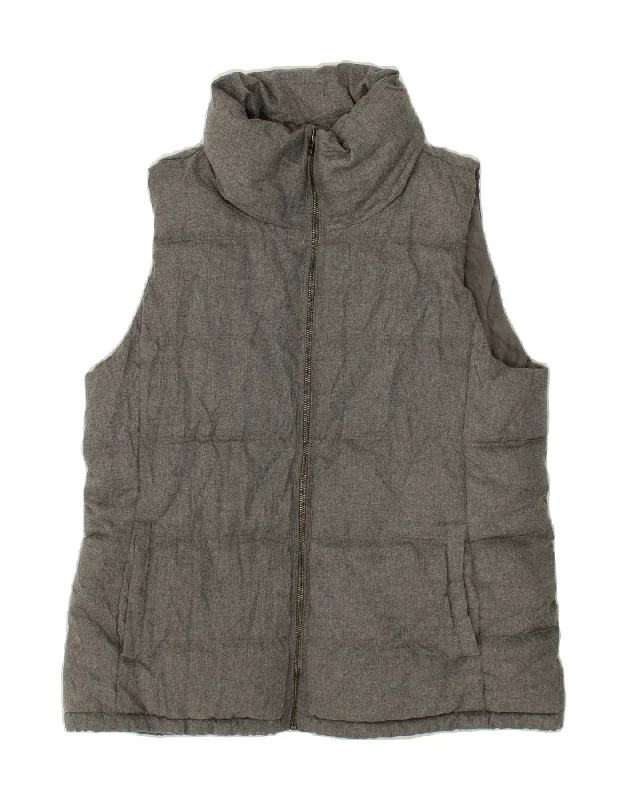 OLD NAVY Womens Padded Gilet UK 16 Large Grey Polyester