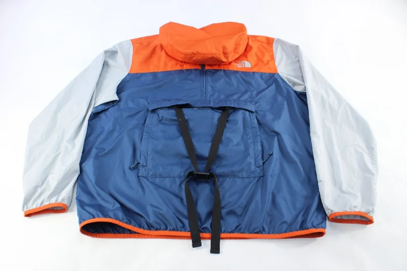 The North Face Logo Orange, Silver, Blue Jacket