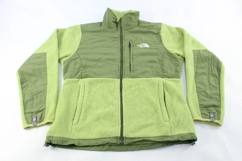 Women's The North Face Embroidered Logo Green Zip Up Jacket