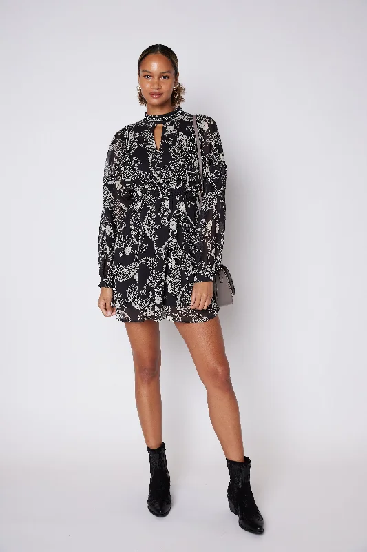 Felix Paisley Long Sleeve Dress