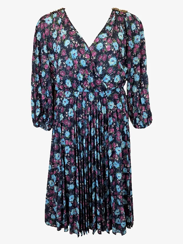 Max & Co Elegant Plisse Lush Midi Dress Size M