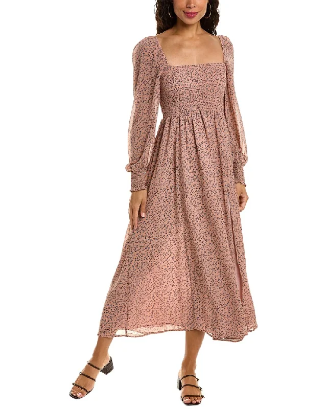 O.P.T. Classic Smocked Maxi Dress