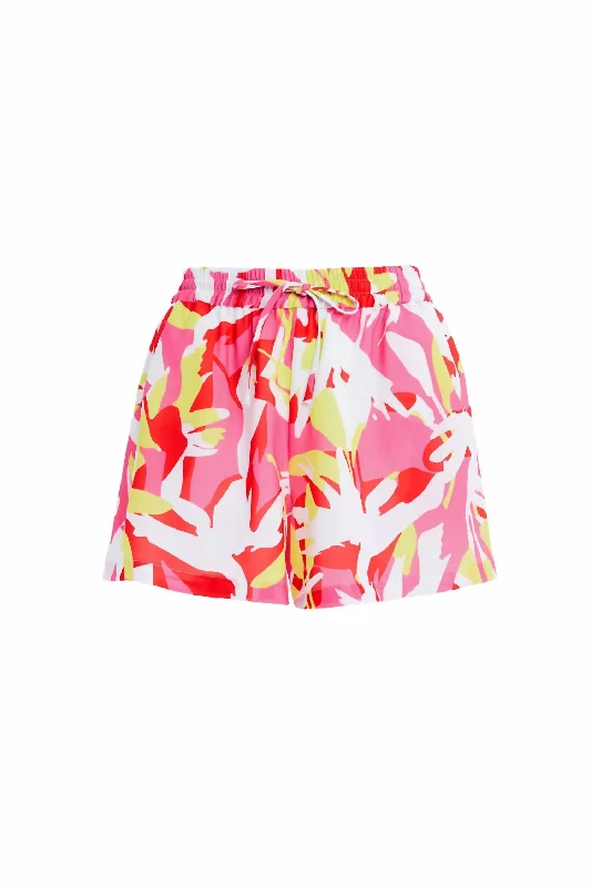 Sara Shorts In Pink Tropics