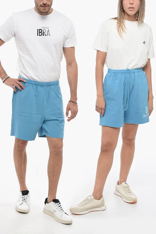 Sporty & Rich Drawstring Waist Lightweight Cotton UNISEX Shorts