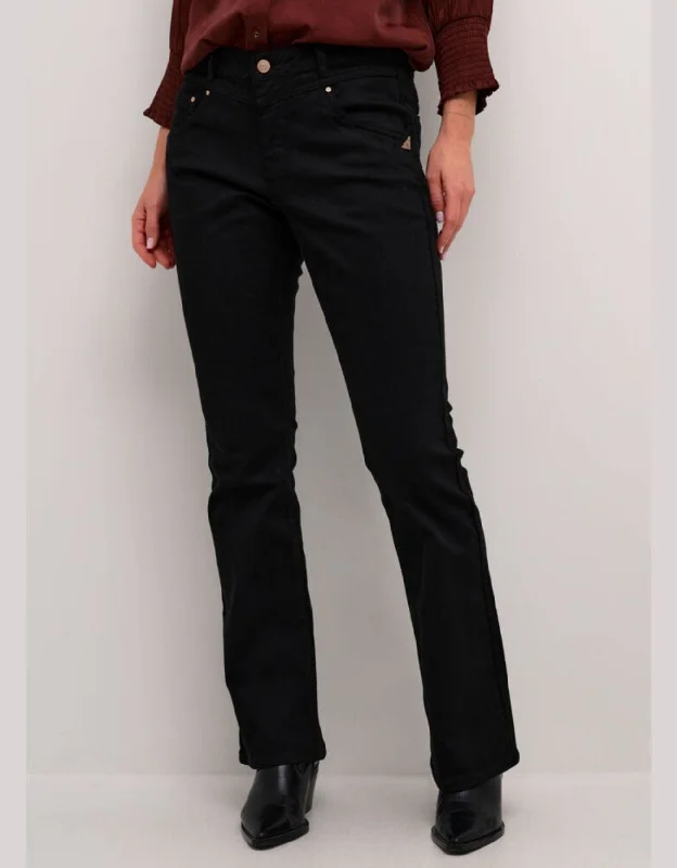 Amalie Bootcut Jeans-Shape Fit PITCH BLACK