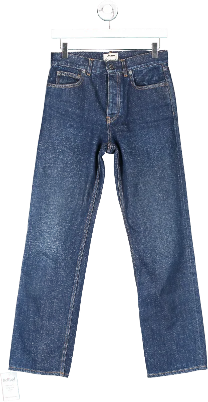 Acne Studios Blue Regular Fit Straight Leg Jeans UK 6