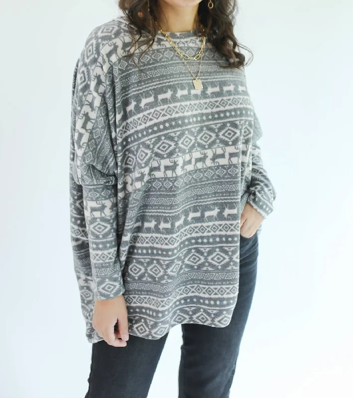 Comfort This Season Sweater In Charcoal