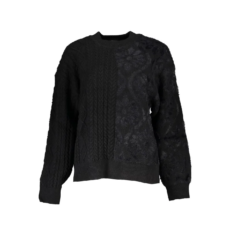 Desigual Elegant Turtleneck Sweater with Contrast Women's Details