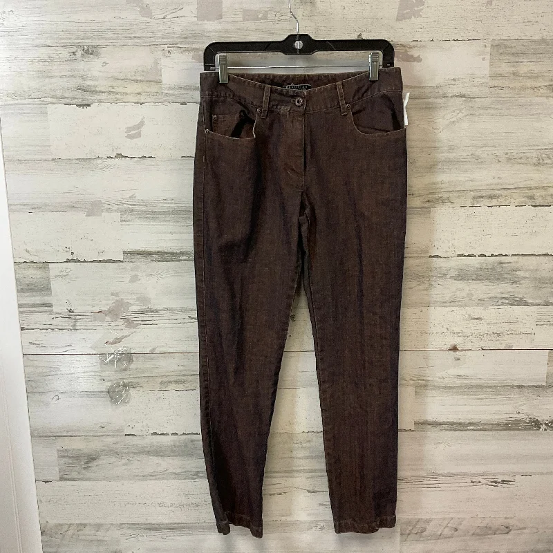 Jeans Skinny By Peruvian Connection In Black & Brown, Size: 4