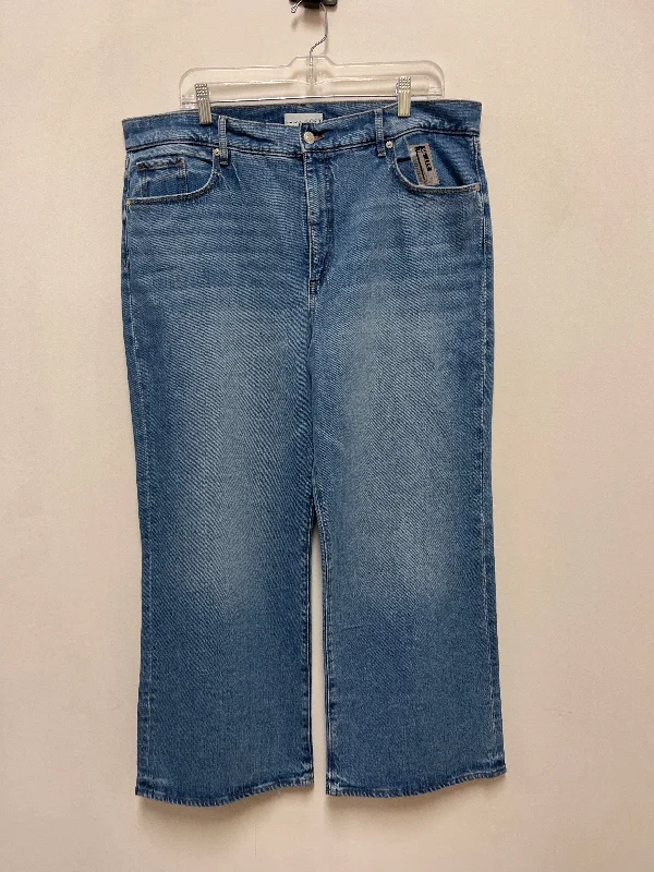 Jeans Straight By Loft In Blue Denim, Size: 16