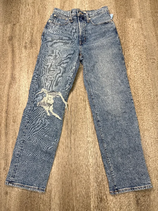 Jeans Straight By Madewell In Blue Denim, Size: 0