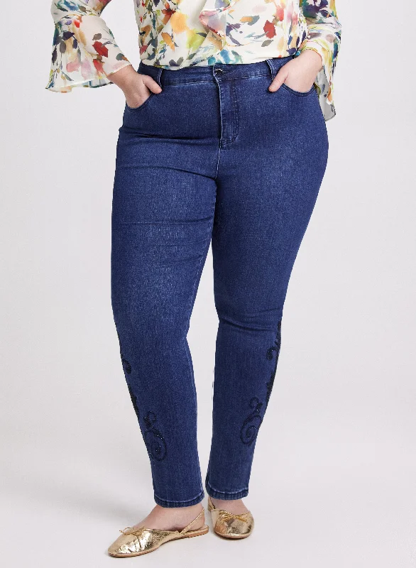 Slim-Leg Dark Jeans